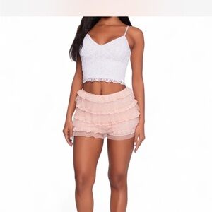 Lace Ruffle Shorts